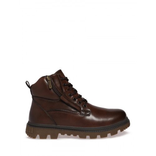 Ботинки зимние кожаные на низком каблуке  YC031_01PH-BR "YC031_01PH-BR" 2