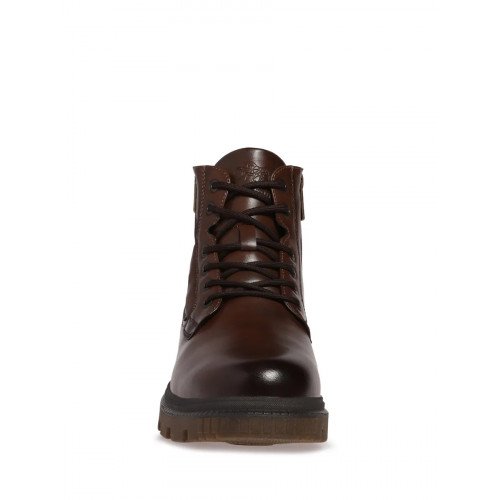 Ботинки зимние кожаные на низком каблуке  YC031_01PH-BR "YC031_01PH-BR" 3