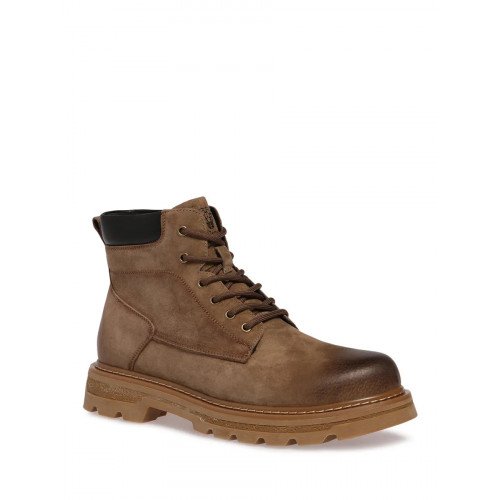 Ботинки зимние натуральная спилок на низком каблуке  HR006_01CH-LB "HR006_01CH-LB" 1