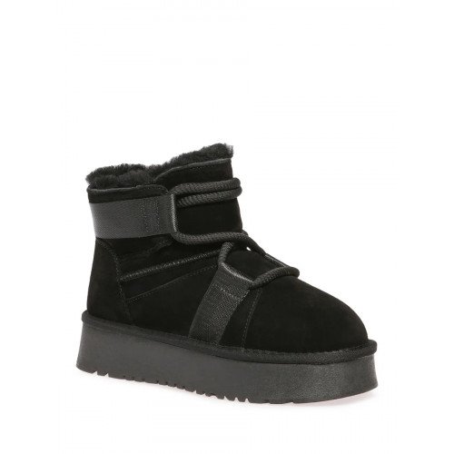 Угги зимние с шерстью из спилка на платформе CI010_02CH-BL "CI010_02CH-BL" 1