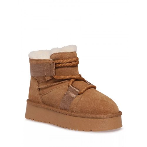 Угги зимние с шерстью из спилка на платформе  CI010_02CH-CM "CI010_02CH-CM" 1