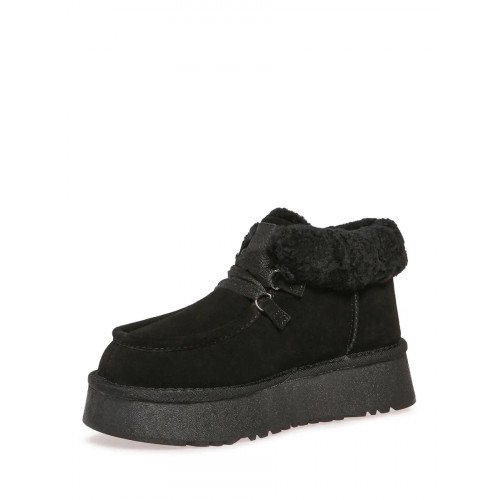 Угги зимние с шерстью из спилка на платформе  CI010_04CH-BL "CI010_04CH-BL" 4