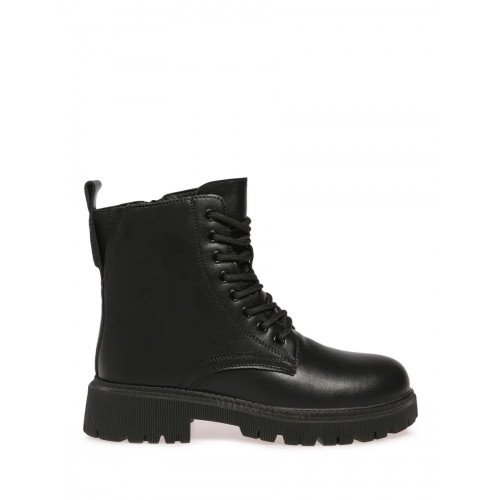 Ботинки зимние кожаные на низком каблуке  FL344_JS7005-10A-W_BLACK P "FL344_JS7005-10A-W_BLACK P" 2