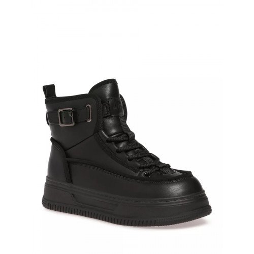 Ботинки зимние кожаные на низком каблуке TD003_01PI-BL-W "TD003_01PI-BL-W" 1