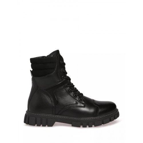 Ботинки зимние кожаные на низком каблуке YC033_01PH-BL "YC033_01PH-BL" 2