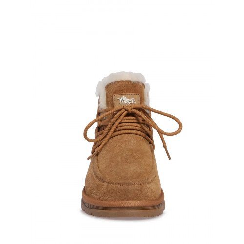 Угги зимние с шерстью из спилка на платформе Арт: XQ001_02CH-CM-S "XQ001_02CH-CM-S" 3