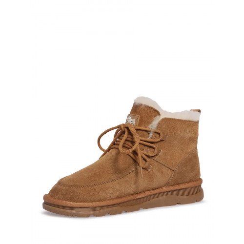 Угги зимние с шерстью из спилка на платформе Арт: XQ001_02CH-CM-S "XQ001_02CH-CM-S" 4