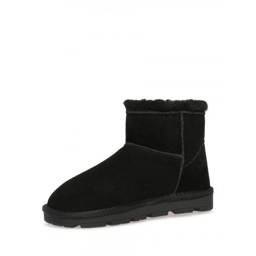 Угги зимние с шерстью из спилка на платформе Арт: AI002_02CH-BL-S "AI002_02CH-BL-S" 4