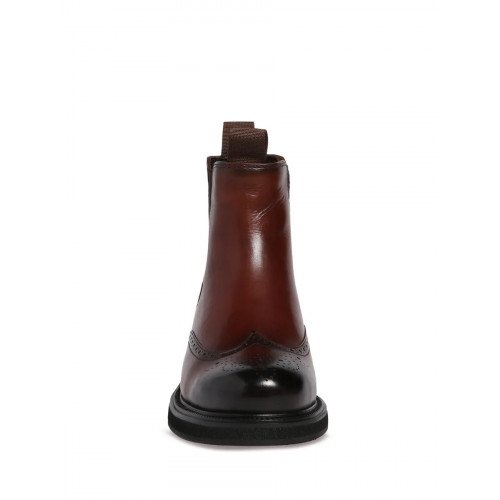 Ботинки зимние кожаные на низком каблуке Арт: RS005_04KM-BR "RS005_04KM-BR" 3