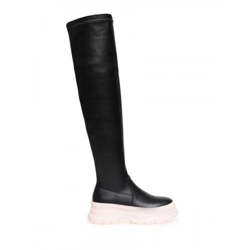 Сапоги женские демисезонные кожаные Арт: FL487_A21-K84-1-T_BLACK "FL487_A21-K84-1-T_BLACK" 2