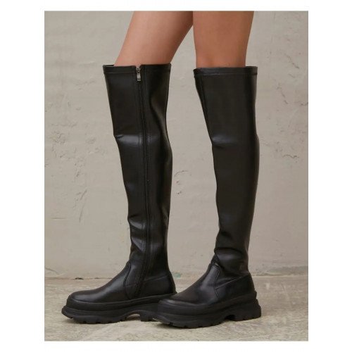 Сапоги женские демисезонные кожаные Арт: FL487_A21-K84-T_BLACK "FL487_A21-K84-T_BLACK" 1