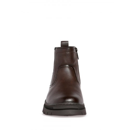 Ботинки зимние кожаные на низком каблуке арт: YK009_02PH-BR-W "YK009_02PH-BR-W" 3