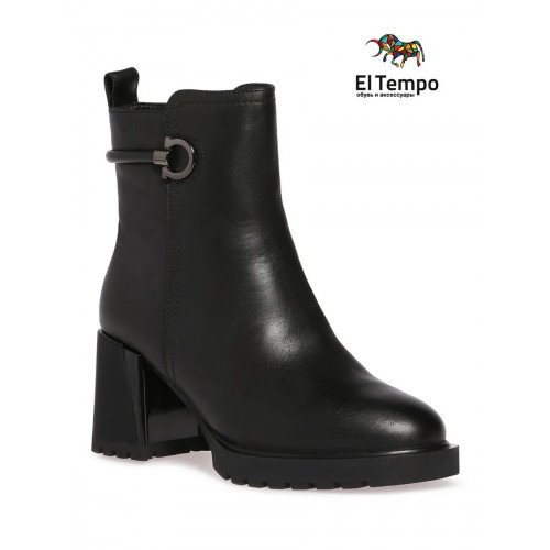 Ботильоны на каблуке зимние арт: BH001_01KH-BL "BH001_01KH-BL" 1