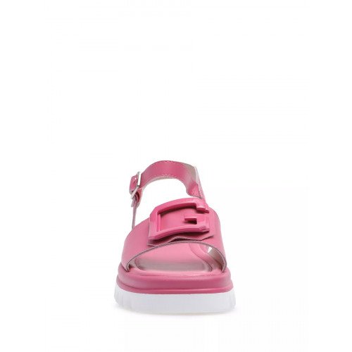Сандалии летние кожаные на каблуке и платформе арт: SWB556_V1129-D16-3_FUXIA "SWB556_V1129-D16-3_FUXIA" 3