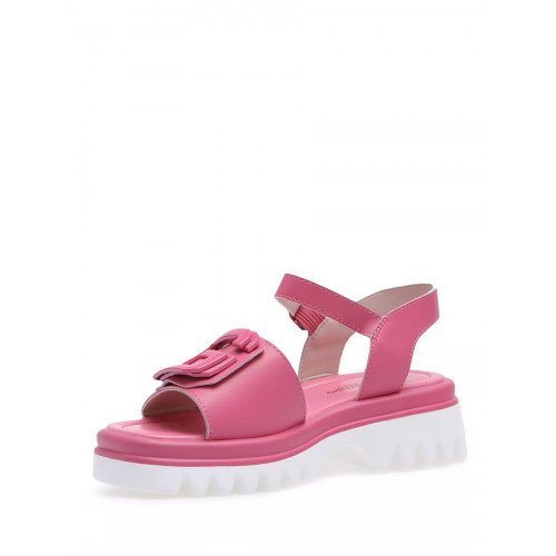 Сандалии летние кожаные на каблуке и платформе арт: SWB556_V1129-D16-3_FUXIA "SWB556_V1129-D16-3_FUXIA" 4