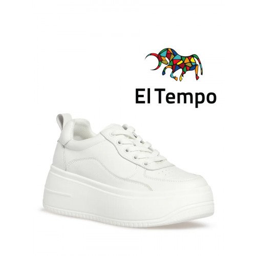 Кеды белые кожаные на платформе Эльтемпо арт: FL193_SW027-4B_WHITE "FL193_SW027-4B_WHITE" 1