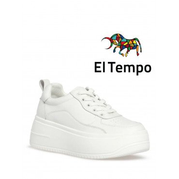 Кеды белые кожаные на платформе Эльтемпо арт: FL193_SW027-4B_WHITE "FL193_SW027-4B_WHITE" 1