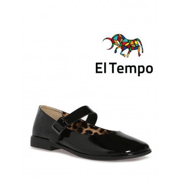 Туфли лодочки на низком каблуке лаковые Эльтемпо арт: EE028_02LK-BL EE028_02LK-BL