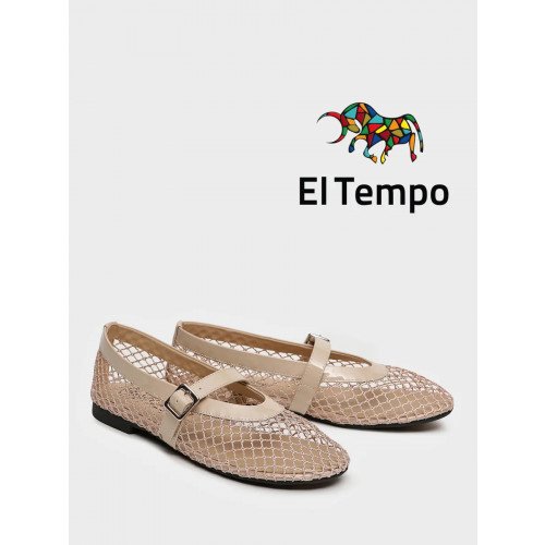 Балетки бежевые текстиль/кожа натуральная LX032_02GU-BG-V Женские "LX032_02GU-BG-V" 1