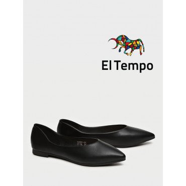 Балетки черные El Tempo кожа искусственная Женские MA008_01PP-BL MA008_01PP-BL