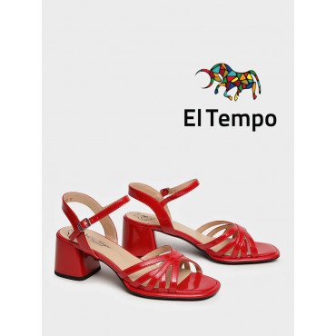Босоножки красные El Tempo кожа искусственная Женские LV123_01LP-RD-V "LV123_01LP-RD-V" 1
