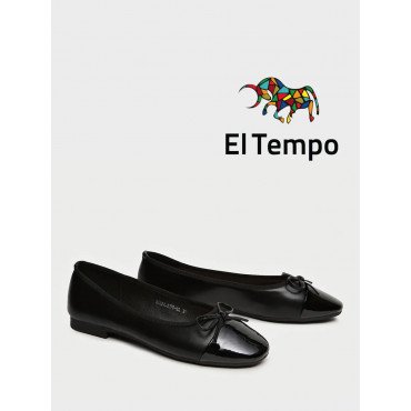 Балетки черные El Tempo кожа искусственная Женские MA004_01PP-BL MA004_01PP-BL