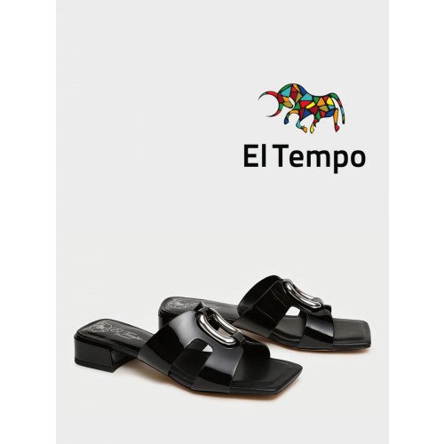 Сабо черные El Tempo кожа натуральная Женские LX039_01LK-BL-V "LX039_01LK-BL-V" 2