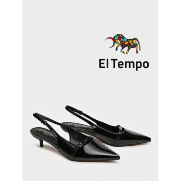 Туфли черные El Tempo кожа искусственная Женские MA007_01GP-BL "MA007_01GP-BL" 1