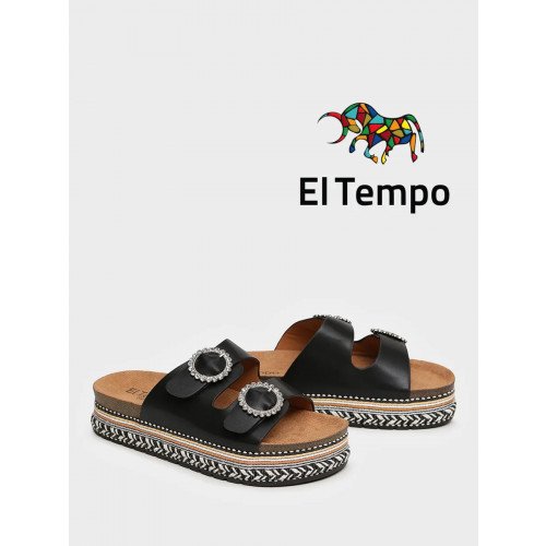 Сабо черные El Tempo к.кожа Женские CVS200_A-15-01_BLACK "CVS200_A-15-01_BLACK" 2