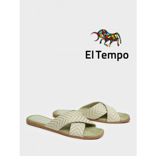 Сабо зеленые El Tempo текстиль Женские LE015_02TP-GN "LE015_02TP-GN" 2