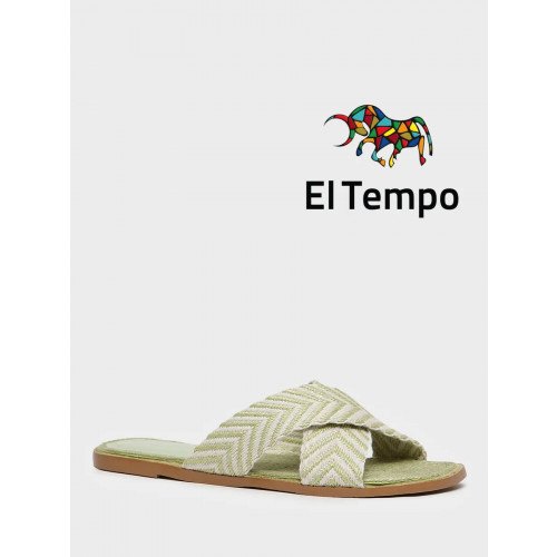 Сабо зеленые El Tempo текстиль Женские LE015_02TP-GN "LE015_02TP-GN" 1