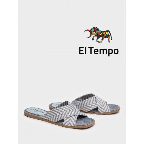 Сабо голубые El Tempo текстиль Женские LE015_02TP-BU "LE015_02TP-BU" 1