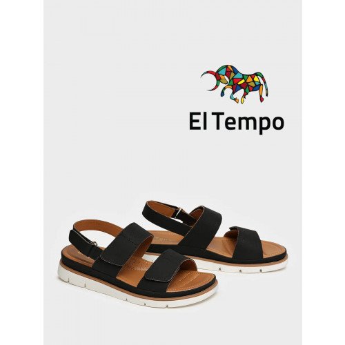 Сандалии черные El Tempo кожа искусственная Женские AN085_01_01_SP "AN085_01_01_SP" 1