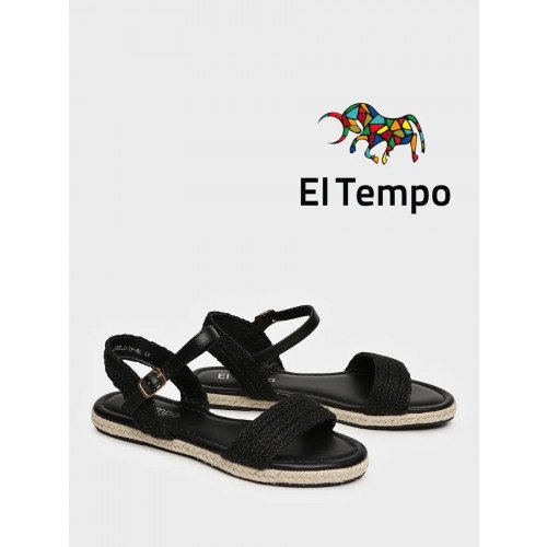 Сандалии черные El Tempo кожа искусственная Женские LE008_01TP-BL "LE008_01TP-BL" 2