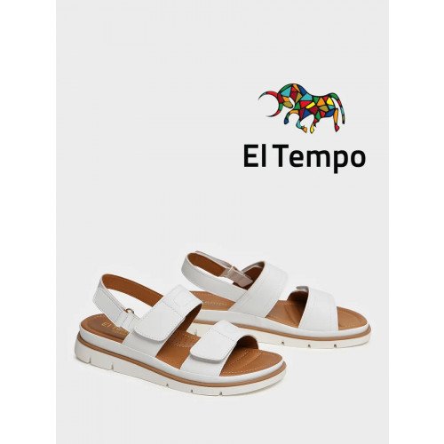 Сандалии белые El Tempo кожа искусственная Женские AN085_01_06_SP "AN085_01_06_SP" 2