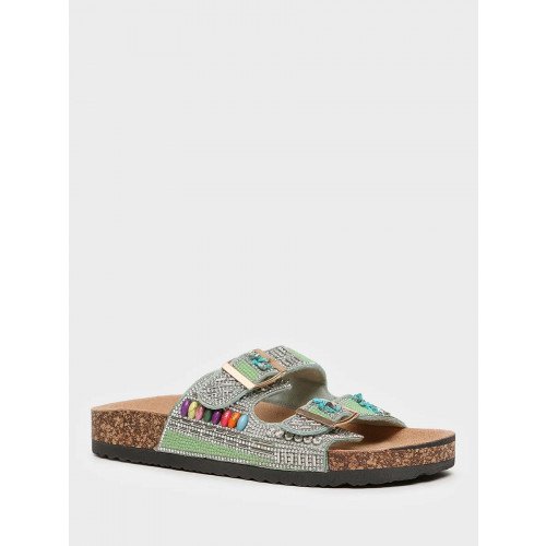 Сабо зеленые El Tempo текстиль Женские CVS199_A-13-01_LGREEN "CVS199_A-13-01_LGREEN" 4