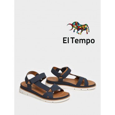 Сандалии синие El Tempo кожа искусственная Женские AN085_02_16_SP (El Tempo) "AN085_02_16_SP (El Tempo)" 1
