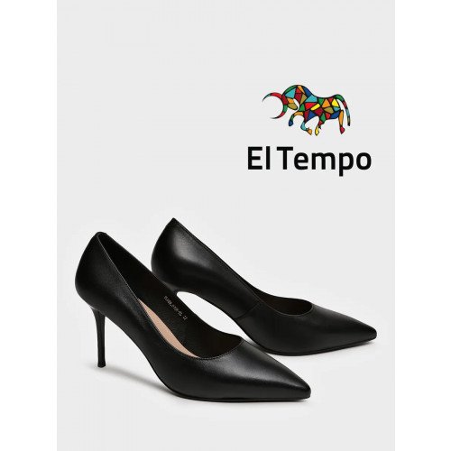 Туфли черные El Tempo кожа натуральная Женские TL039_01SK-BL "TL039_01SK-BL" 1