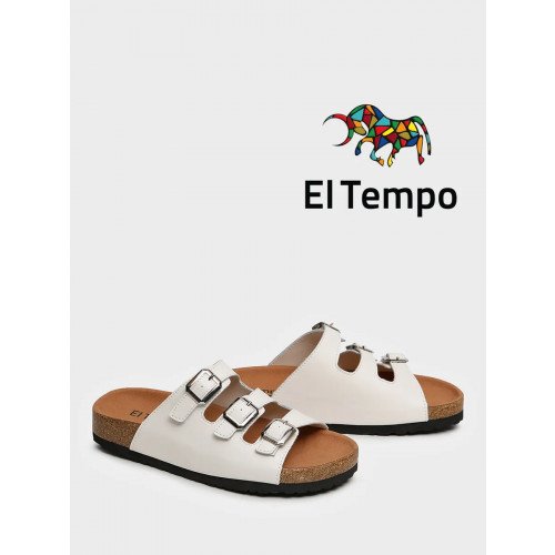 Сабо белые El Tempo кожа натуральная Женские XH115_02_06_SP (El Tempo) "XH115_02_06_SP (El Tempo)" 2