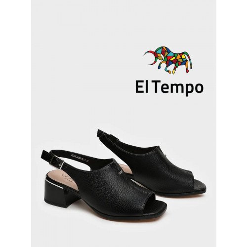 Босоножки черные El Tempo кожа натуральная Женские DI034_02SP-BL-V "DI034_02SP-BL-V" 1