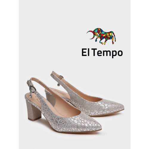 Туфли серые El Tempo кожа натуральная Женские DI033_01SP-GR-V "DI033_01SP-GR-V" 1