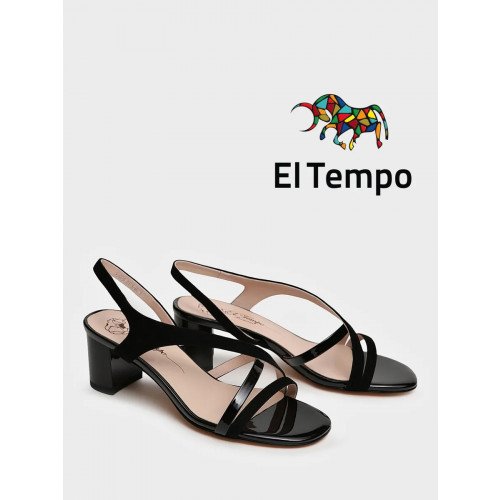 Босоножки черные El Tempo велюр натуральные Женские XJ028_01VK-BL-V "XJ028_01VK-BL-V" 2