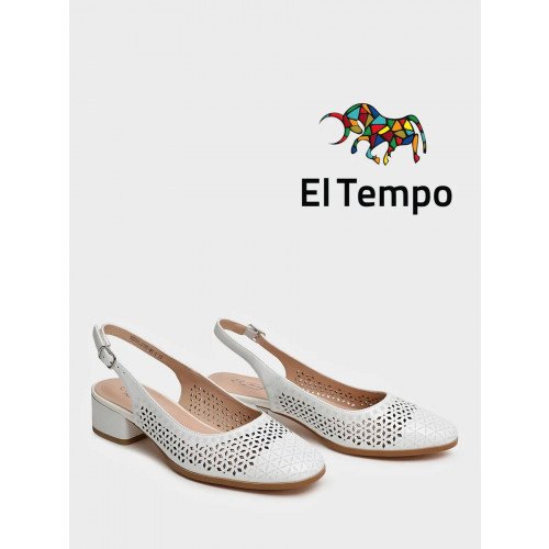 Туфли белые El Tempo кожа натуральная Женские DI031_01SP-WT-V "DI031_01SP-WT-V" 1