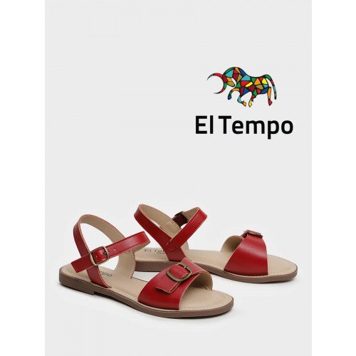 Сандалии красные El Tempo кожа натуральная Женские MD050_01_04_SP "MD050_01_04_SP" 1