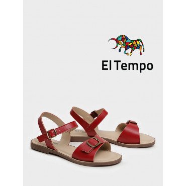 Сандалии красные El Tempo кожа натуральная Женские MD050_01_04_SP MD050_01_04_SP