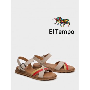Сандалии бежевые El Tempo кожа натуральная Женские MD043_01_03_SP MD043_01_03_SP