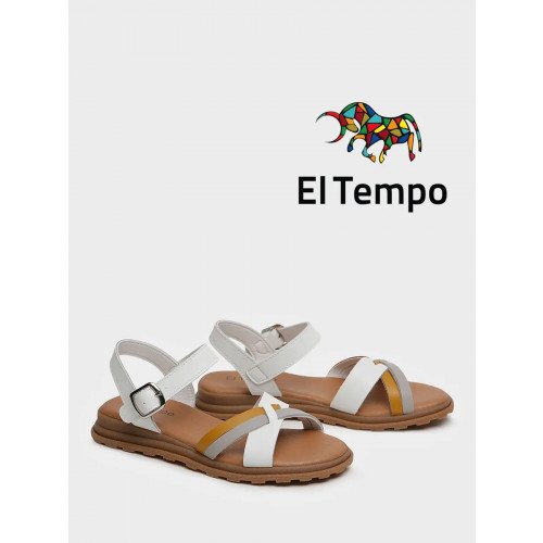 Сандалии белые El Tempo кожа натуральная Женские MD043_01_06_SP "MD043_01_06_SP" 1