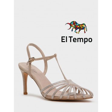 Босоножки розовые El Tempo текстиль Женские XX065_02TP-BG-V XX065_02TP-BG-V