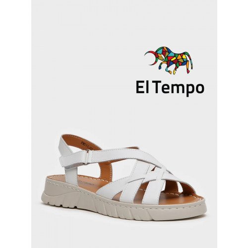 Сандалии белые El Tempo кожа натуральная Женские PM511_01_06_SP (El Tempo) "PM511_01_06_SP (El Tempo)" 1