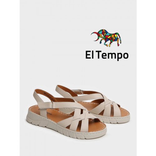 Сандалии бежевые El Tempo кожа натуральная Женские PM511_01_03_SP (El Tempo) "PM511_01_03_SP (El Tempo)" 1